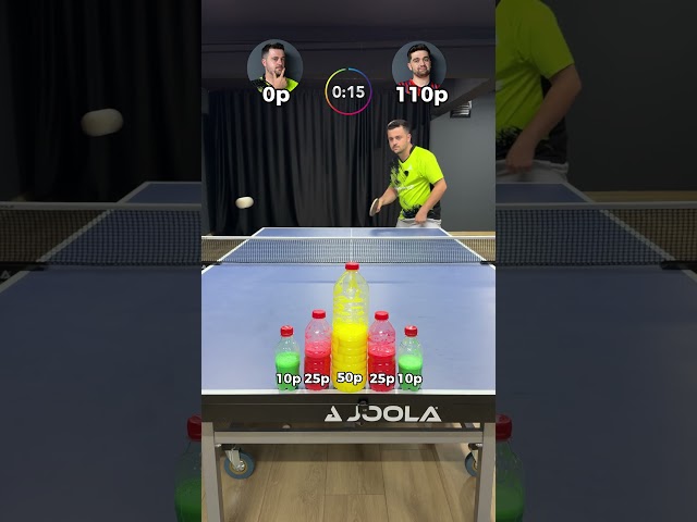 Ping Pong Fast Shot and Hitting the bottle 🟡🔴🟢