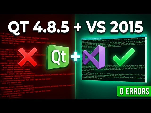 QT 4.8.5 For Microsoft Visual Studio 2015 Working with my modifications 100% Without Errors
