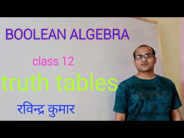Boolean algebra  for class 12