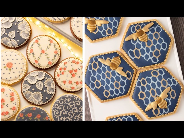 Decorating Cookies With Royal Icing | 30 minutes of relaxing royal icing cookie decorating