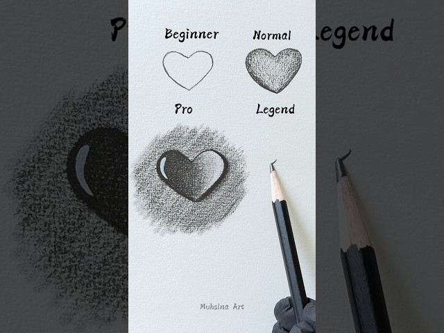 How to draw 3d heart🤔😱 #shorts #craft #art #drawing #crafts #satisfying