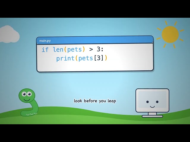 Python for Kids #057 — The Index Error | Last place is length minus one