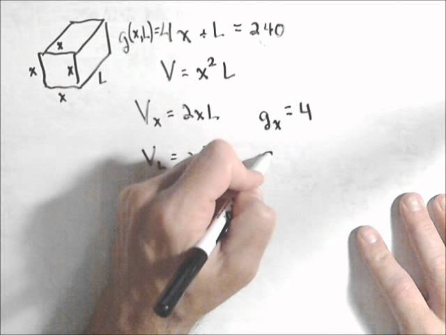 Lagrange Multipliers - Maximizing Volume