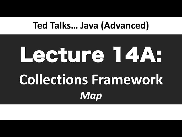 CSCI2120 - Lecture 14A:  Collections -  Map