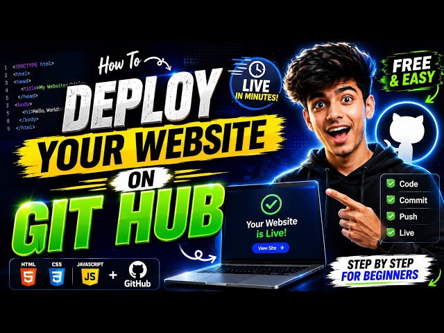 How to Deploy Your Website on GitHub for FREE | Host Website on GitHub Pages