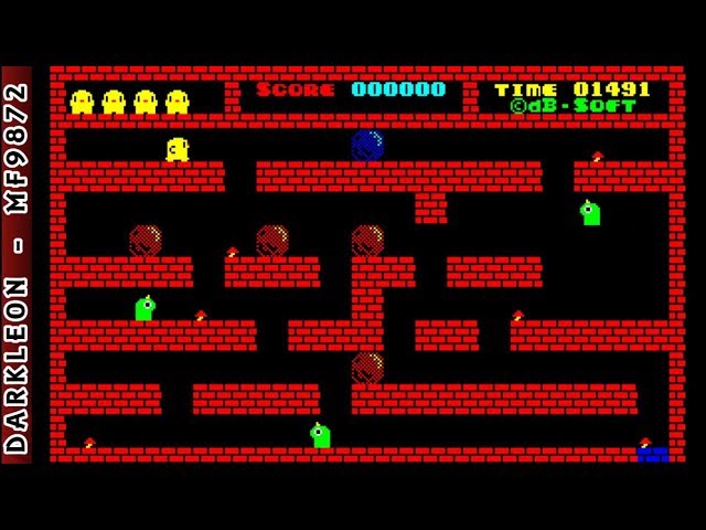 Sharp X1 - Flappy © 1983 dB Soft - Gameplay