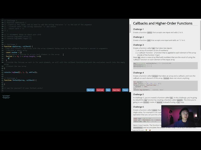 SOLVING Challenges 1-5 on CALLBACKS AND HIGHER-ORDER FUNCTIONS for CSX/CSBIN