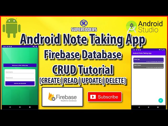 Android Note Taking App Tutorial | Firebase Database Crud Example Tutorial