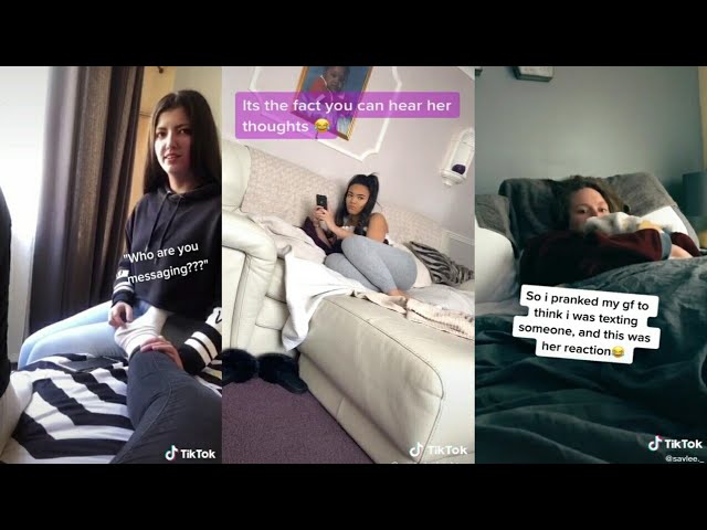 Fake text on Girlfriend see her  reaction Tiktok compliant