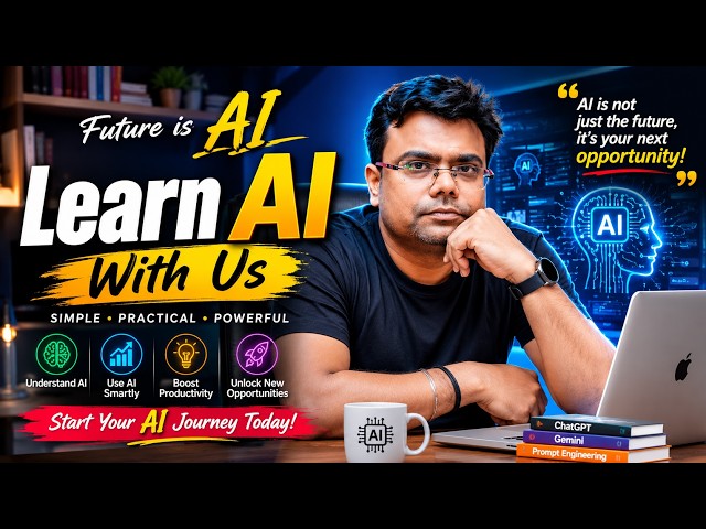 🚀 Learn AI From Scratch | Complete AI Course for Beginners | ChatGPT + Gemini + AI Tools