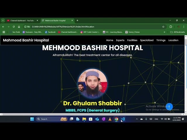 Responsive website for Hospital || Hospital Responsive website HTML, CSS, JavaScript | BY ART
