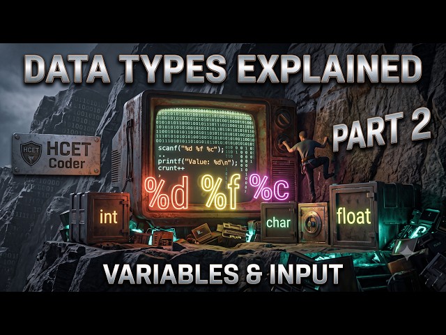C Programming Tutorial for Beginners - Part 2: Data Types & Format Specifiers
