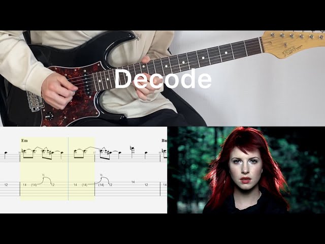 Paramore - Decode (guitar cover with tabs & chords)