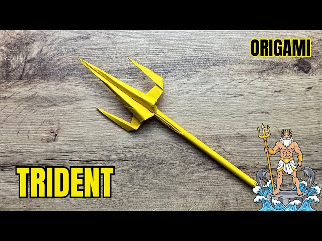 DIY Origami Trident of Poseidon Tutorial | How to Make a Paper Mythical Weapon Step By Step Easy