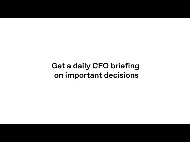 Get a daily CFO briefing with ChatGPT Work