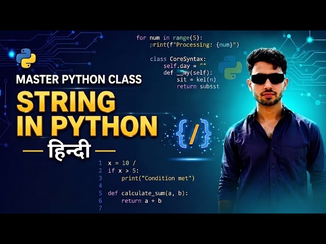 10 Master Python Class - String in Python - Hindi