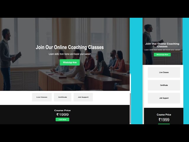 Responsive landing page html css JavaScript ||