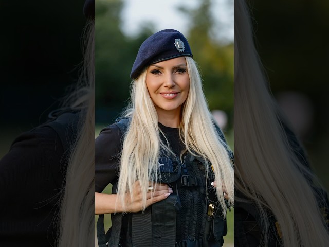 A Beautiful Czech Police Officer 🫡 #streetphotography #cop