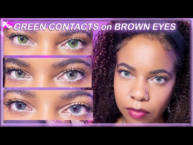 Best and Most Realistic Green Colored Contacts for Brown Eyes | Beginners Guide✨ Lens.Me