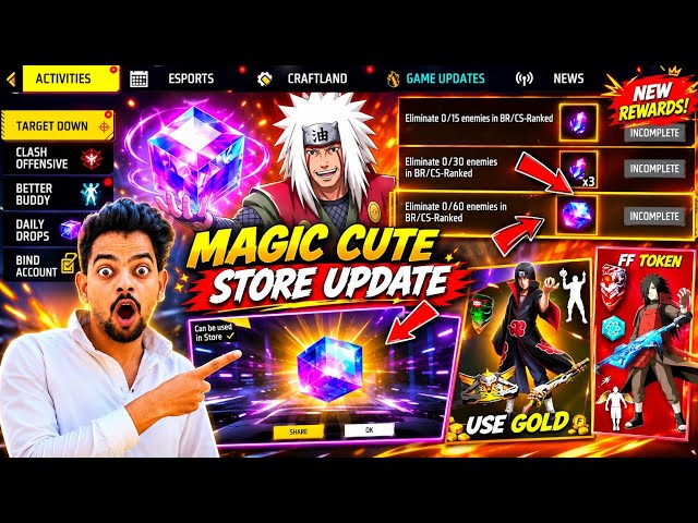 How To Get Free Magic Cube +  Magic Cube Store Update 🎁 | Ff Upcoming Events🎁 | Free Fire India 🇮🇳 