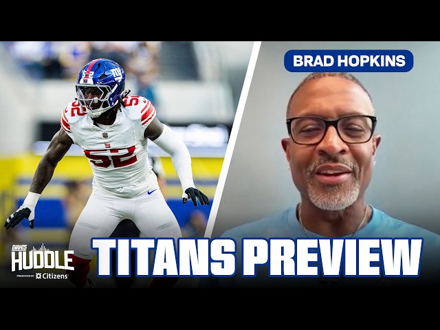 Ex liniero ofensivo y reportero de campo Brad Hopkins | Giants Huddle | New York Giants