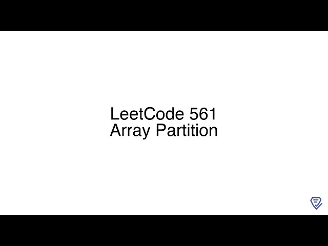 LeetCode 561: Array Partition