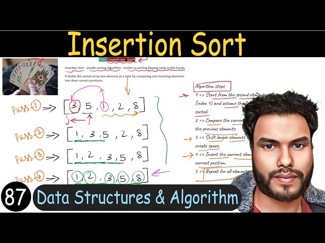 87 - Insertion Sort Algorithm | Insertion Sort in C Language