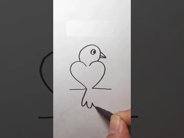 How to draw a Bird | How to draw a Sparrow in easy way | step by step easy Drawing  for beginners |