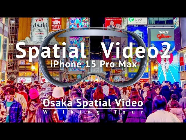 Spatial Video Test on iPhone 15 Pro Max in Osaka 2023 [Binaural Audio]