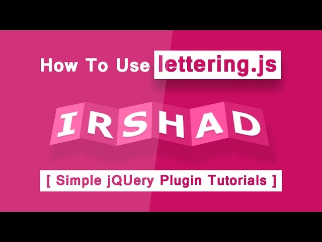 How To Use Lettering.js - Simple jQuery Plugin Tutorials with Cool Css Hover Effects