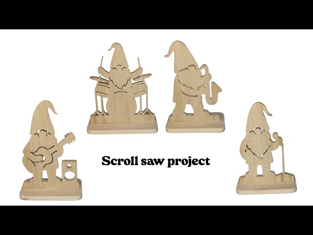 Four Gnome Musicians | Scroll Saw Woodworking
