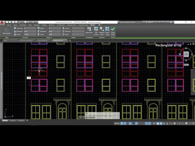 Autocad 2019 - Array (Rectangular array, Polar Array and Path Array)
