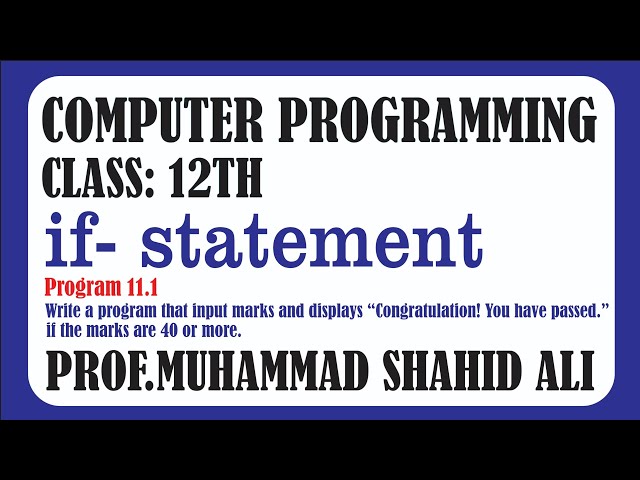 Chapter#11 Program 11.1 (C-Language)