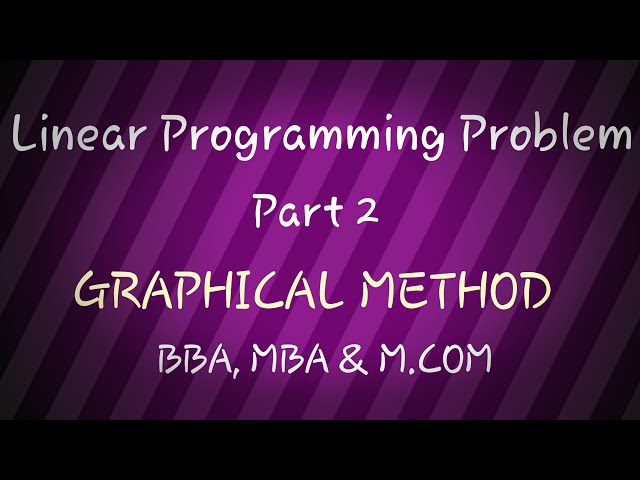 GRAPHICAL METHOD