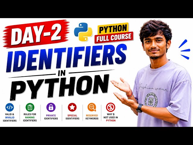 Day-2: Python Identifiers in Telugu 🔥 | Python Full Course | Learn Python for Beginners
