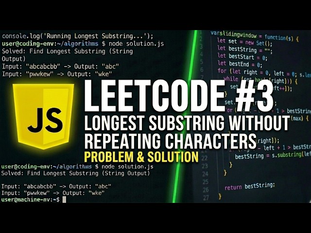 Substring Without Repeating Characters - LeetCode 3 - JavaScript Solution