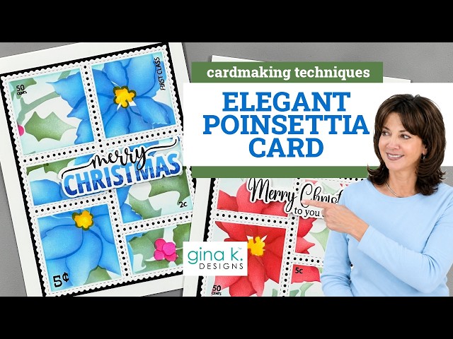 Elegant Poinsettia Card- Holiday Cardmaking