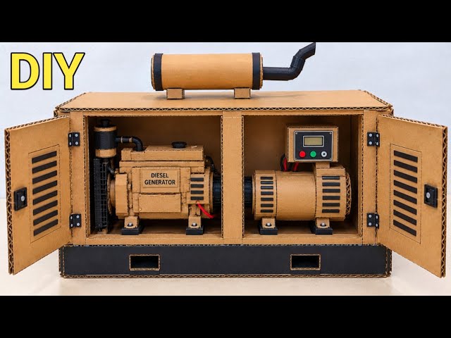 How To Make At Diy Mini Generator From Cardboard DC Motor Generator
