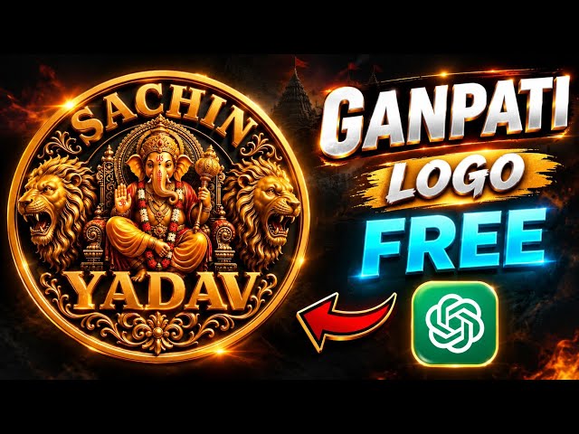 ChatGPT Se Ganesh Chaturthi Logo Kaise Banaye 2026 🔥 | AI 3D Logo Design Tutorial