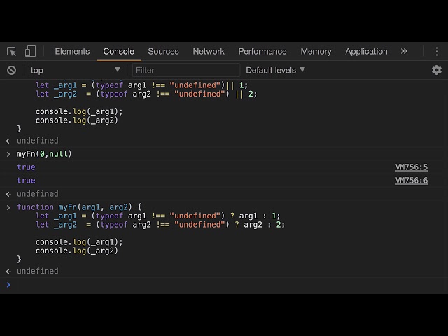Javascript - Adding default parameters to functions
