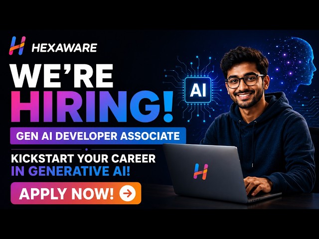 🚀 Gen AI Developer Associate Hiring 2026 | Freshers | 0–1 Year Experience | AI/ML Jobs | Hexaware