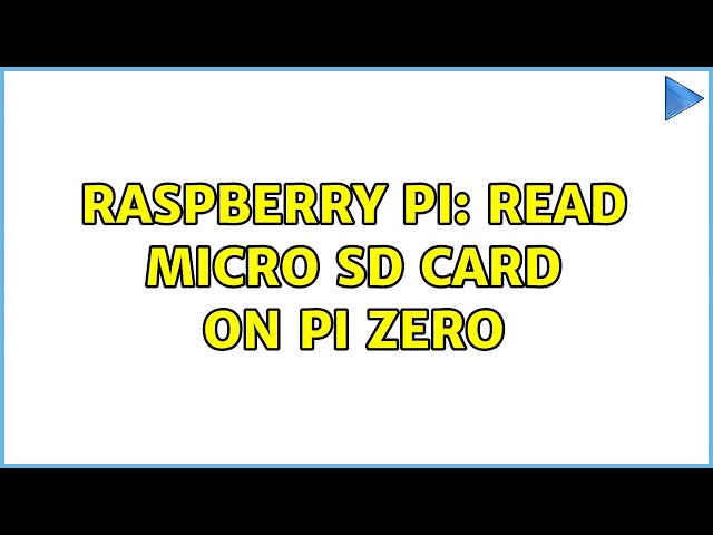 Raspberry Pi: Read micro sd card on PI zero