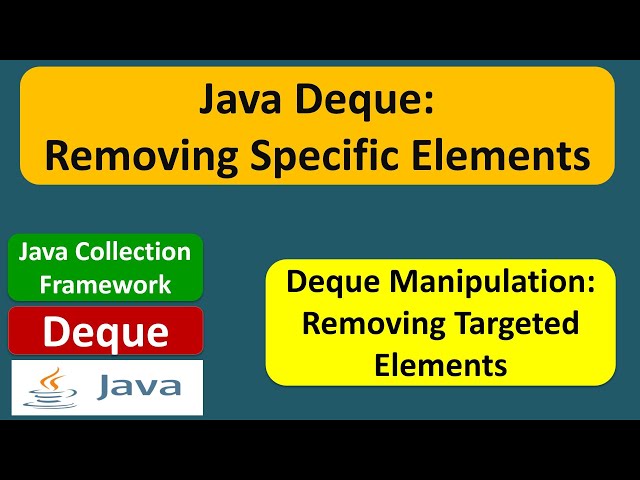 Java Deque: Removing Specific Elements | Java Collection Framework