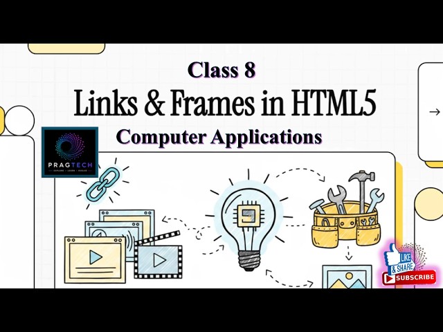 Computer - Links and Frames in HTML (Class 8)