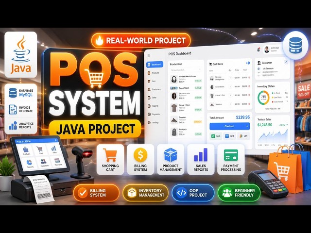 🛒💰POS (Point of Sale) System Using Java | Complete Java OOP Project | Billing & Inventory System