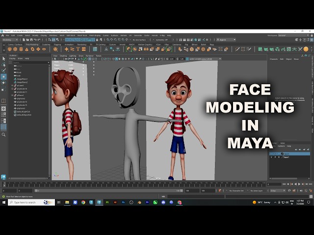 Maya Face Modeling Tutorial for Beginners | Create a Realistic Human Face in Autodesk Maya