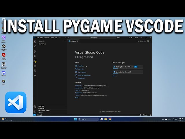 How To Install and Setup PyGame with Visual Studio Code - Easy Fix