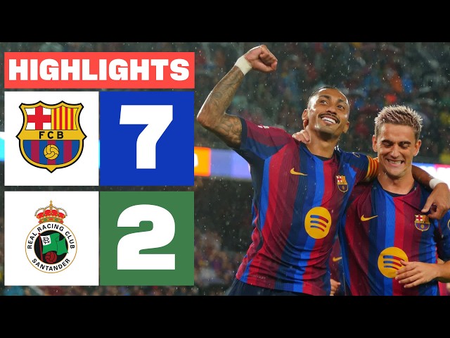 FC BARCELONA 7 - 2 R. RACING CLUB | RESUMEN LALIGA EA SPORTS