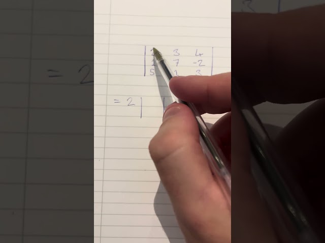How to find the determinant of a 3x3 matrix #linearalgebra