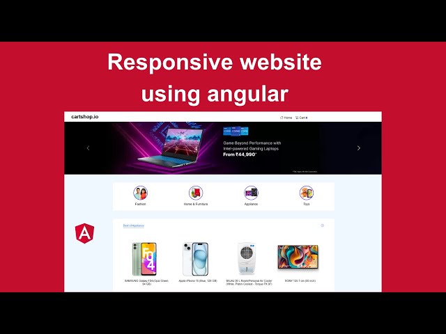 shopping cart with angular | angular projects for beginners | ecommerce project
